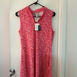 Tommy Bahama Racquet & Paddle Activewear Dress w/ Shorts Red Floral Medium NWT